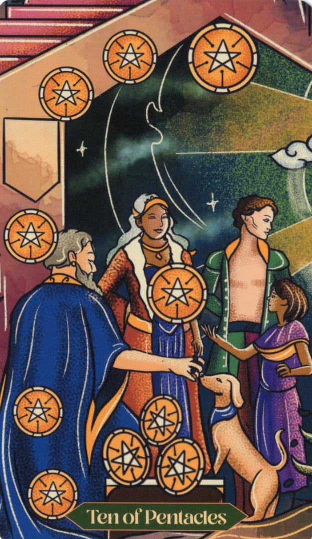 Десятка пентаклей — Dreamscapes Tarot
