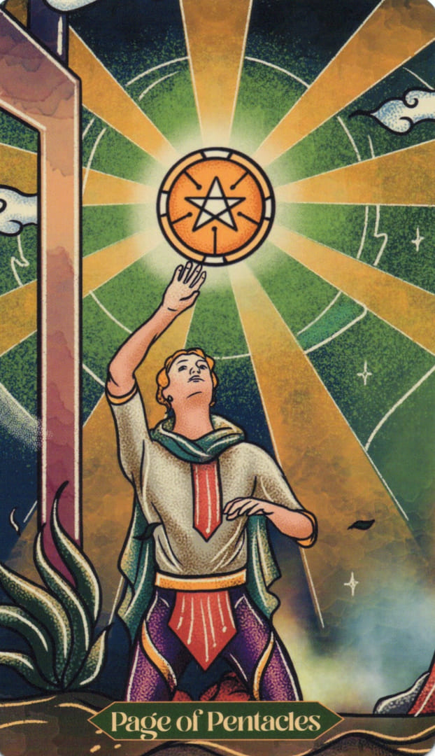 Паж пентаклей — Dreamscapes Tarot