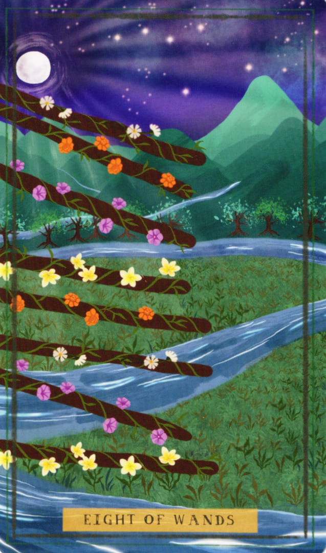 Восьмёрка жезлов — Таро Земной Женщины