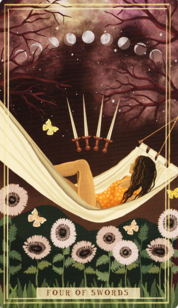 Четверка мечей — Таро Земной Женщины