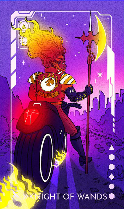 Рыцарь жезлов — Eldritch Overload Tarot