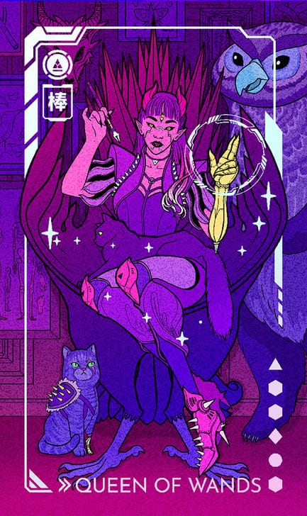 Королева жезлов — Eldritch Overload Tarot