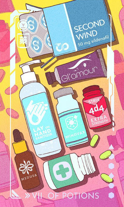 Семёрка чаш — Eldritch Overload Tarot