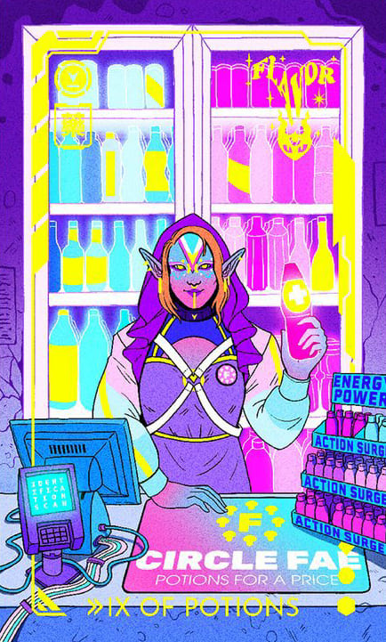 Девятка чаш — Eldritch Overload Tarot