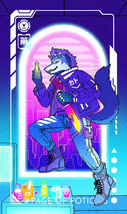 Паж чаш — Eldritch Overload Tarot