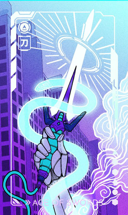 Туз мечей — Eldritch Overload Tarot