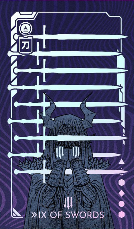 Девятка мечей — Eldritch Overload Tarot