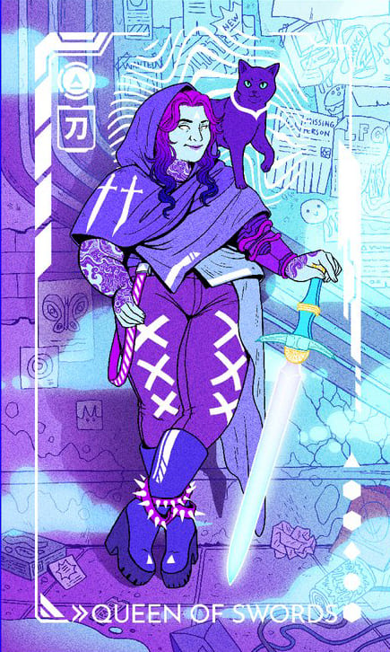 Королева мечей — Eldritch Overload Tarot