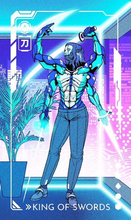 Король мечей — Eldritch Overload Tarot