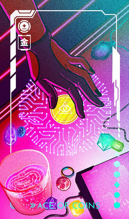 Туз пентаклей — Eldritch Overload Tarot