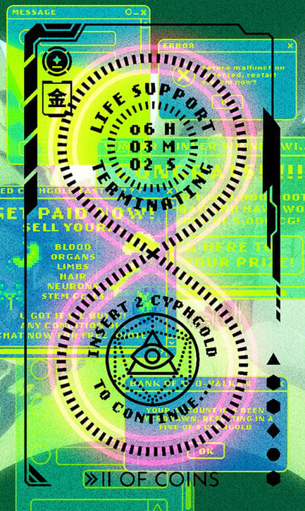 Двойка пентаклей — Eldritch Overload Tarot
