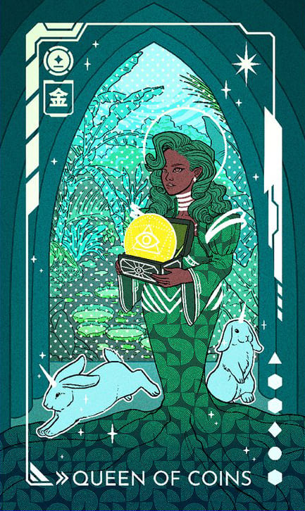 Королева пентаклей — Eldritch Overload Tarot