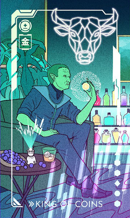 Король пентаклей — Eldritch Overload Tarot