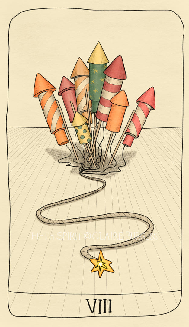 Восьмёрка жезлов — Fifth Spirit Tarot