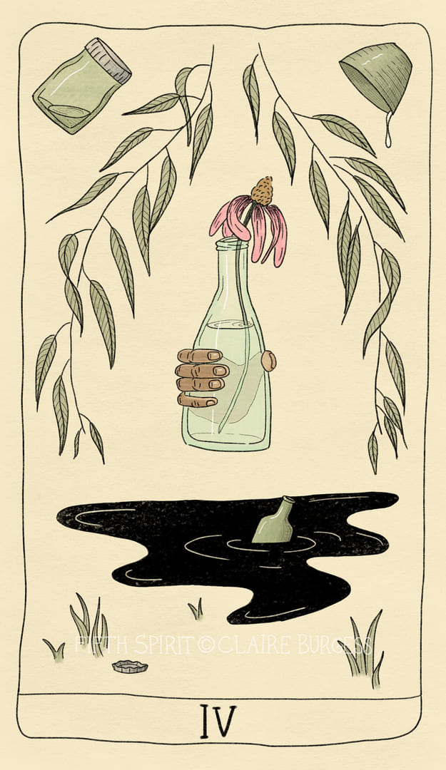 Четверка чаш — Fifth Spirit Tarot