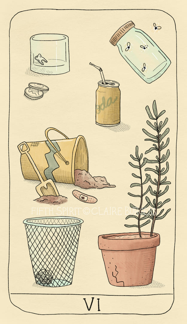 Шестёрка чаш — Fifth Spirit Tarot