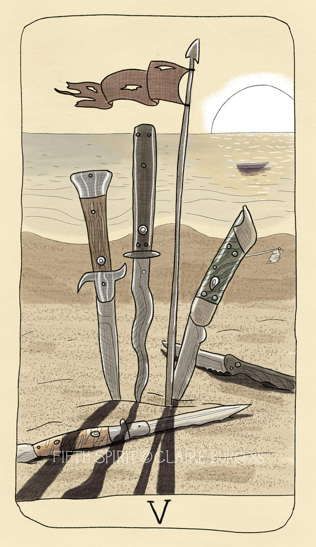 Пятёрка мечей — Fifth Spirit Tarot
