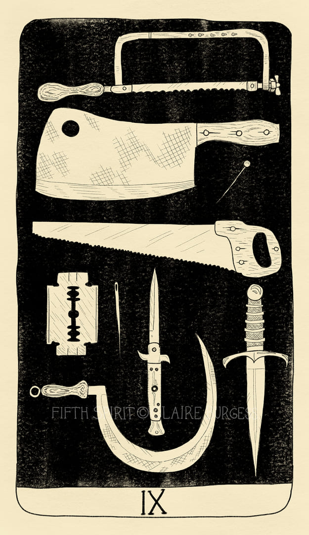 Девятка мечей — Fifth Spirit Tarot