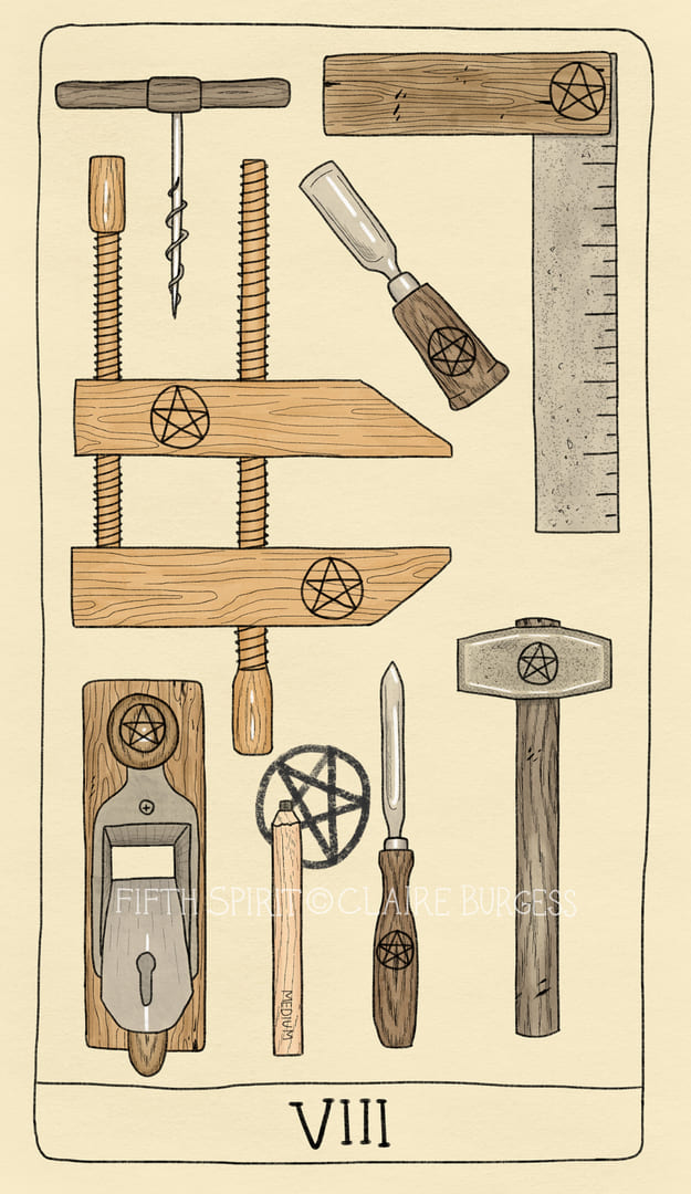 Восьмёрка пентаклей — Fifth Spirit Tarot