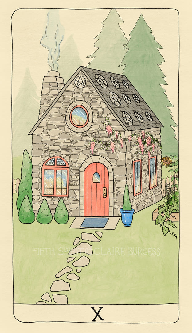 Десятка пентаклей — Fifth Spirit Tarot