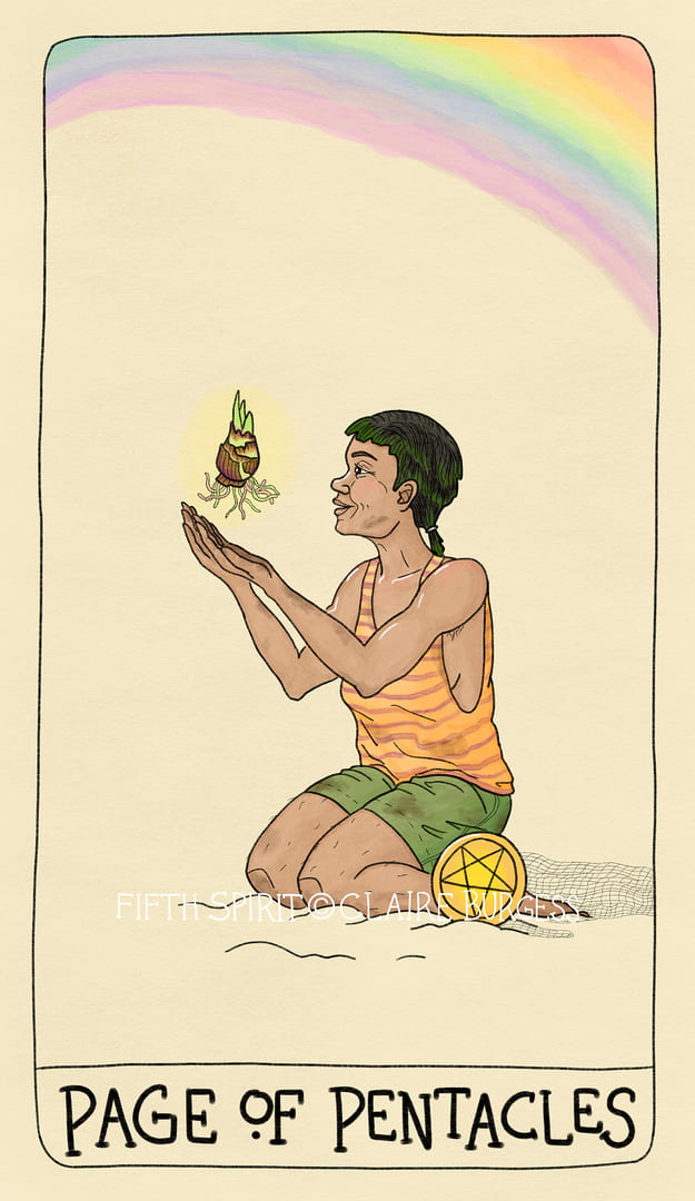 Паж пентаклей — Fifth Spirit Tarot