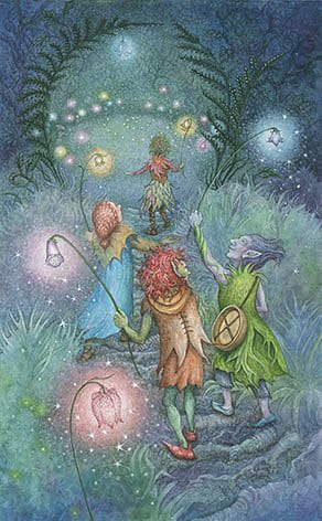 Четверка жезлов — Таро Зачарованного леса