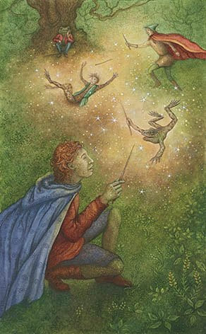 Пятёрка жезлов — Таро Зачарованного леса