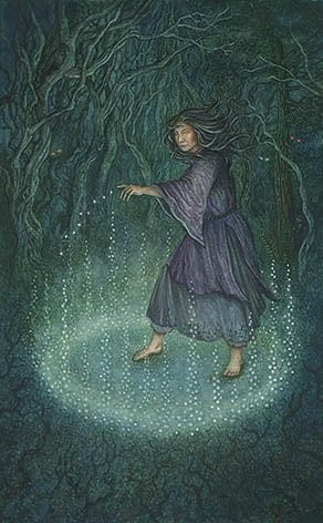 Девятка жезлов — Таро Зачарованного леса