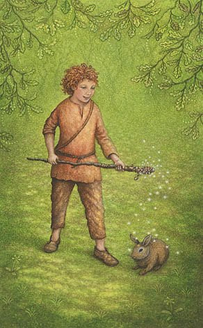 Паж жезлов — Таро Зачарованного леса