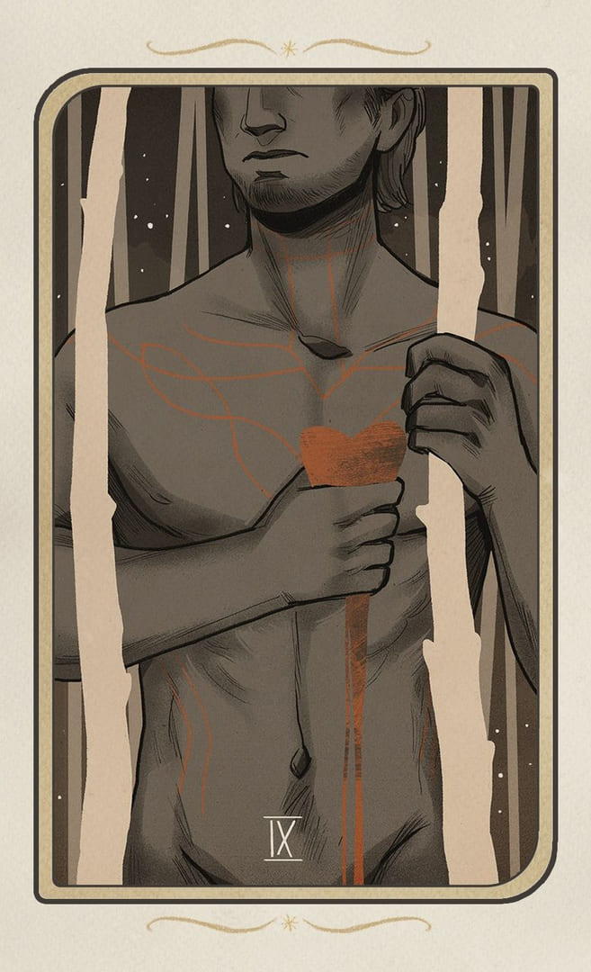 Девятка жезлов — Таро Забытых Легенд