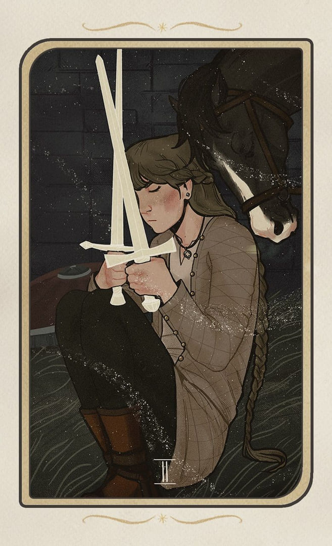 Двойка мечей — Таро Забытых Легенд