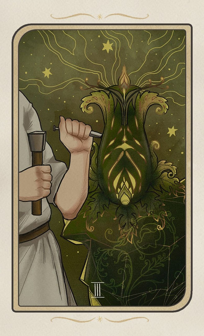 Тройка пентаклей — Таро Забытых Легенд