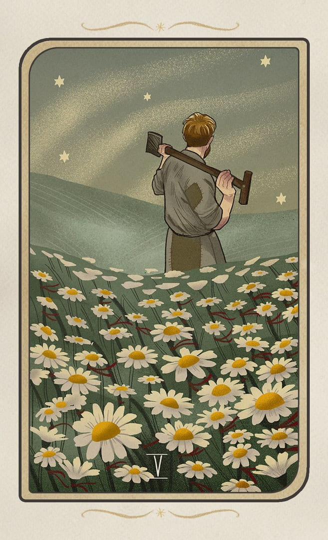 Пятёрка пентаклей — Таро Забытых Легенд