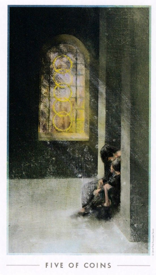 Пятёрка пентаклей — Таро Истока