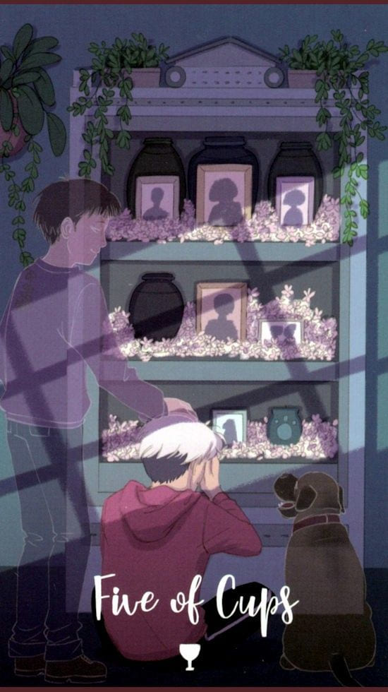 Пятёрка чаш — Таро Космических Циклов