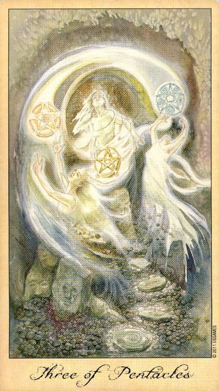 Тройка пентаклей — Таро Призраков и Духов