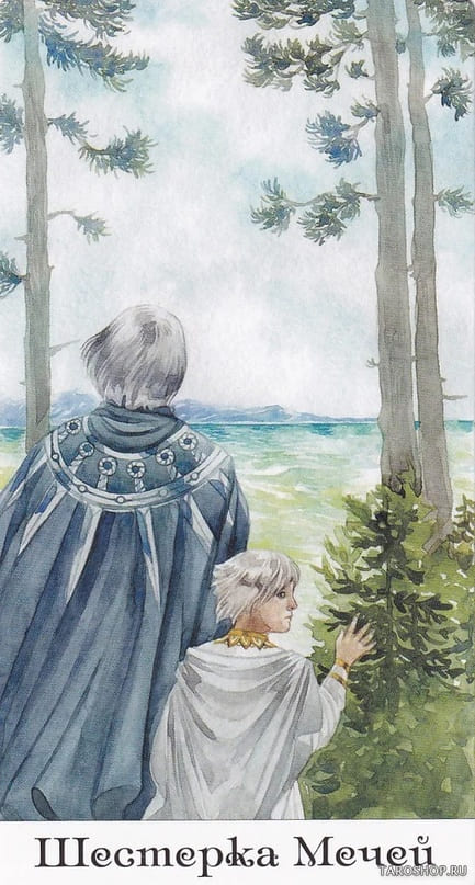 Шестёрка мечей — Таро Золотого Колеса