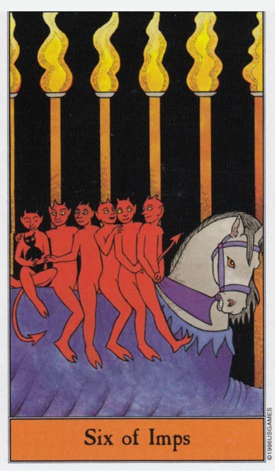 Шестёрка жезлов — Таро Хеллоуин