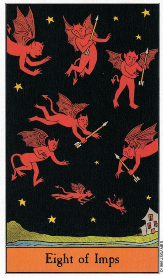 Восьмёрка жезлов — Таро Хеллоуин