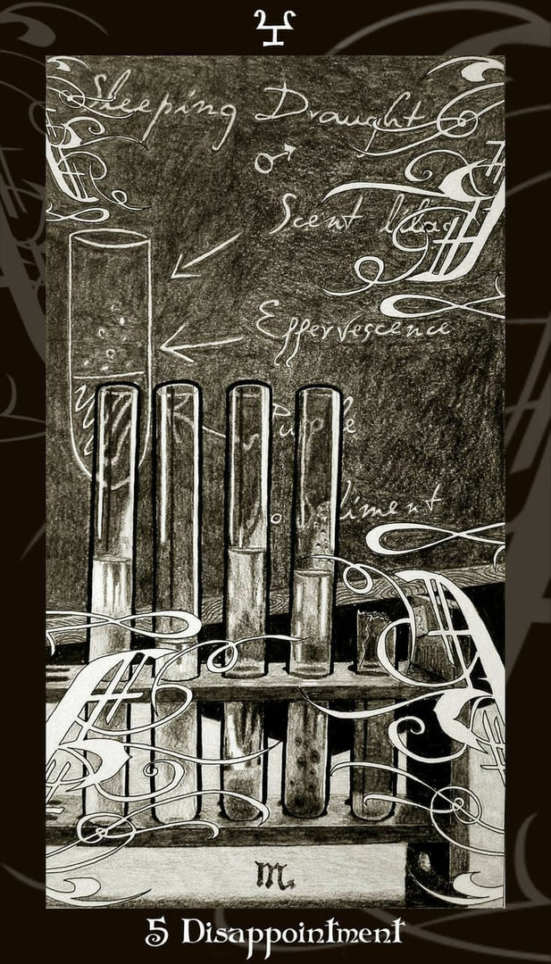 Пятёрка чаш — Таро Гарри Поттера