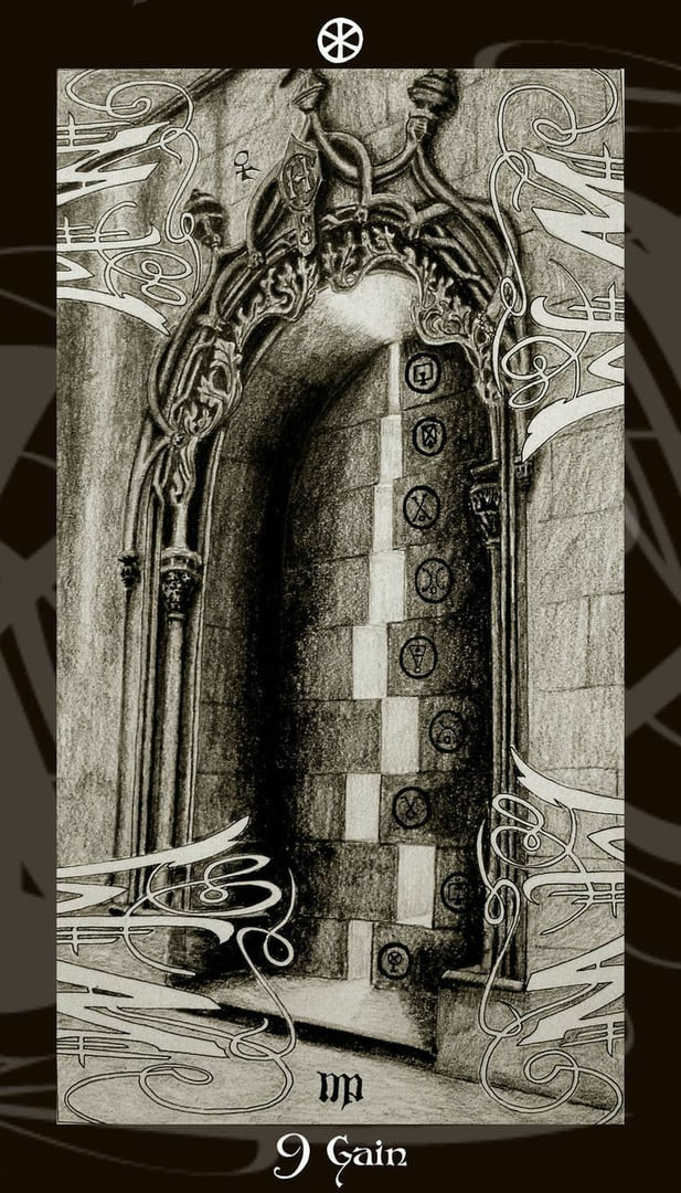 Девятка пентаклей — Таро Гарри Поттера