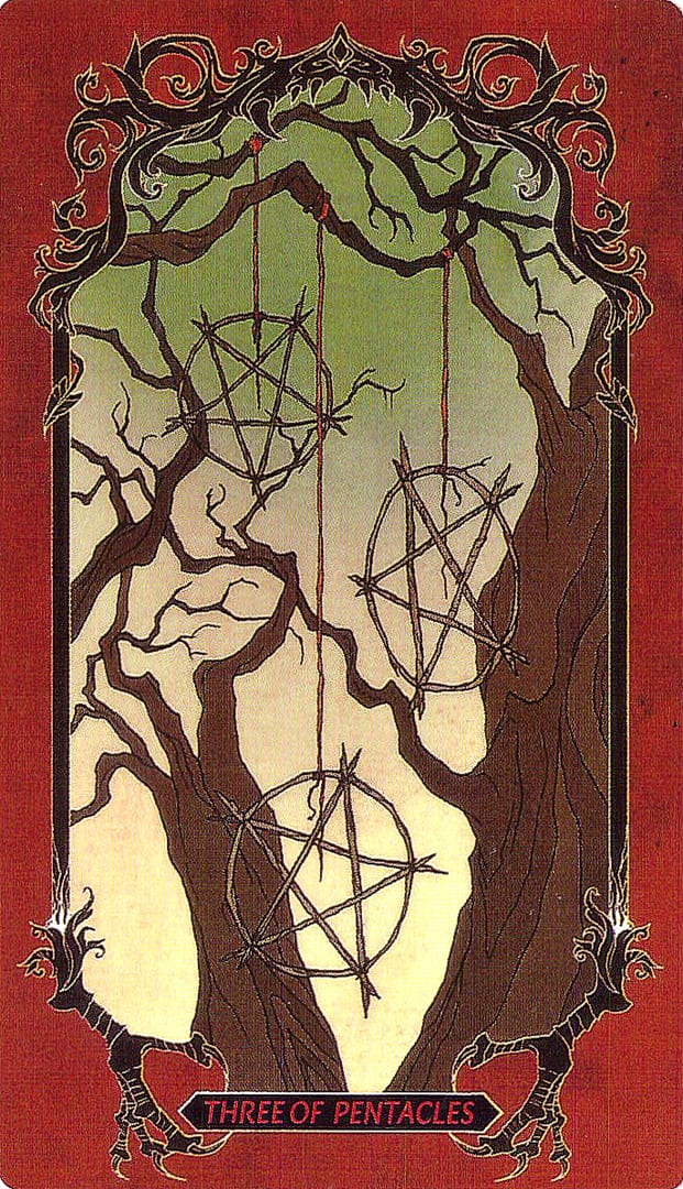 Тройка пентаклей — Таро Ужасов