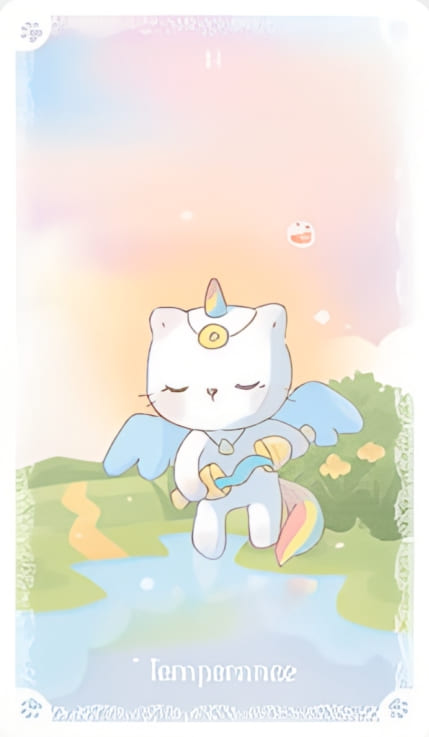Умеренность — Kittycorn Tarot