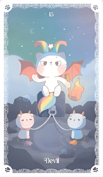 Дьявол — Kittycorn Tarot