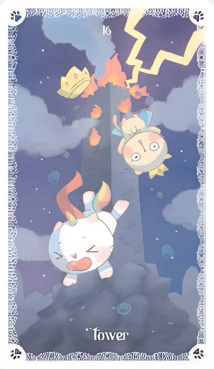 Башня — Kittycorn Tarot