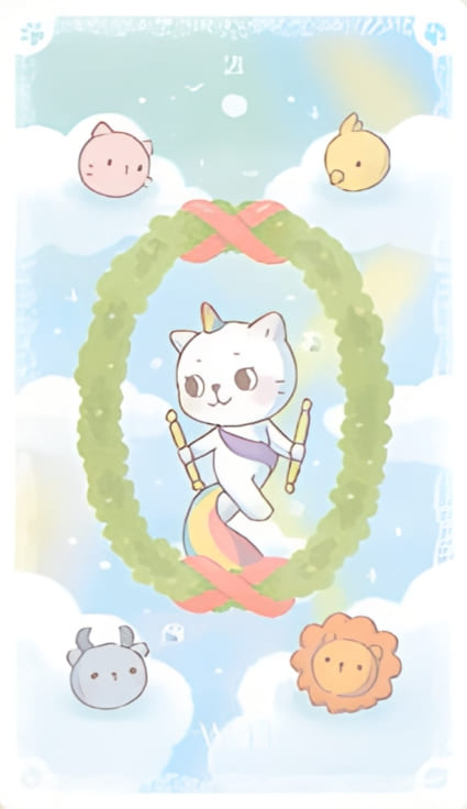 Мир — Kittycorn Tarot