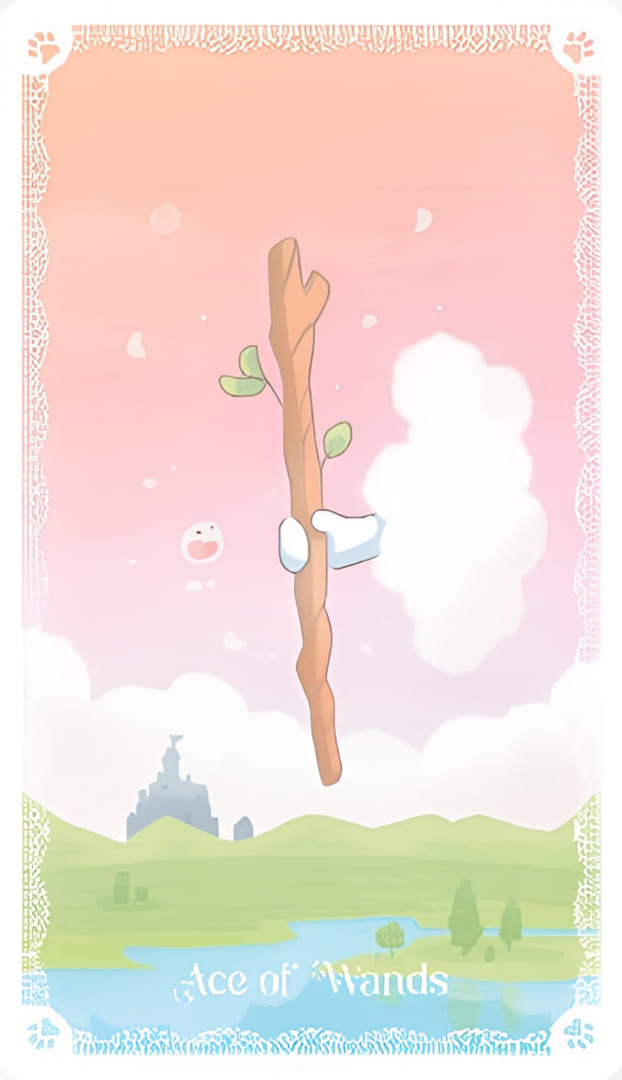 Туз жезлов — Kittycorn Tarot