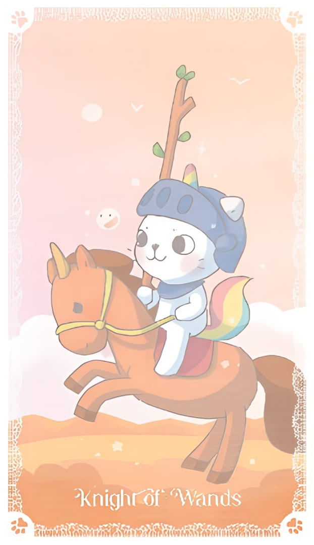 Рыцарь жезлов — Kittycorn Tarot