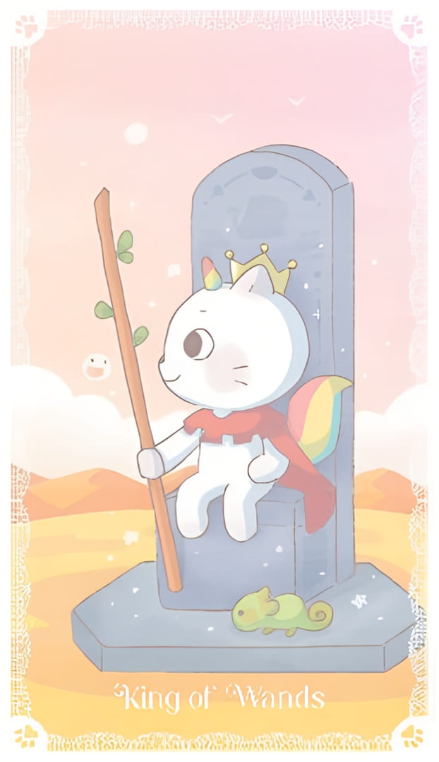 Король жезлов — Kittycorn Tarot