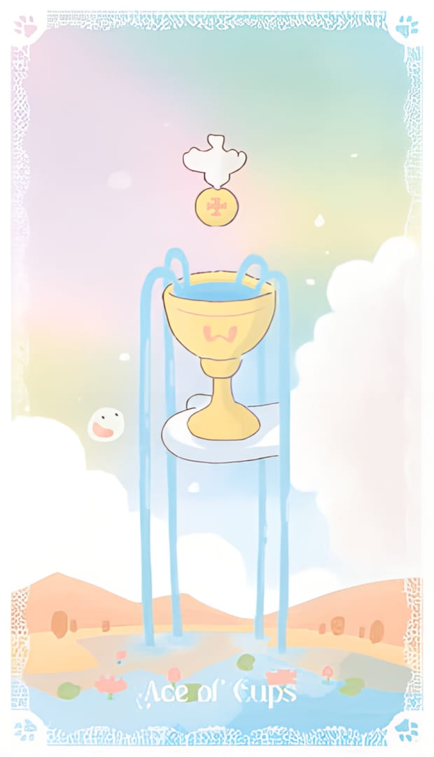 Туз чаш — Kittycorn Tarot